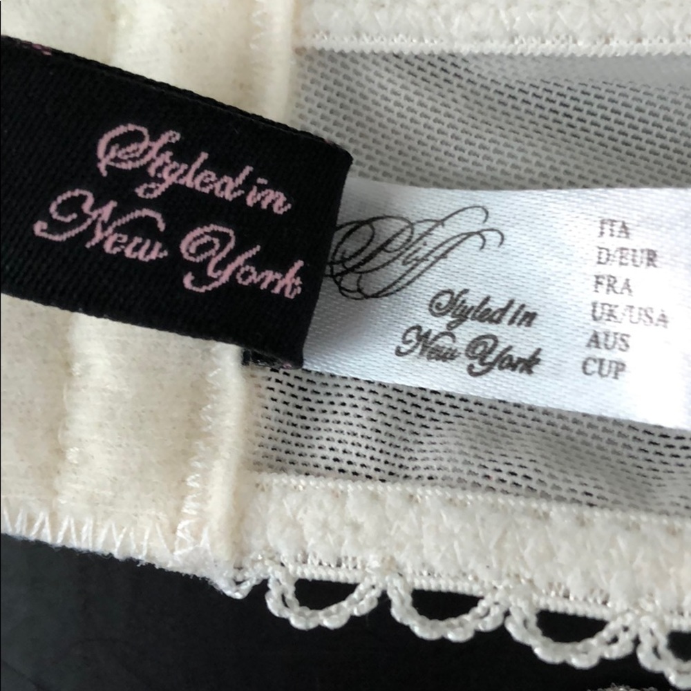 MESH/ EMBROIDERED LACE OFF WHITE/ IVORY BRA - Picture 10 of 13